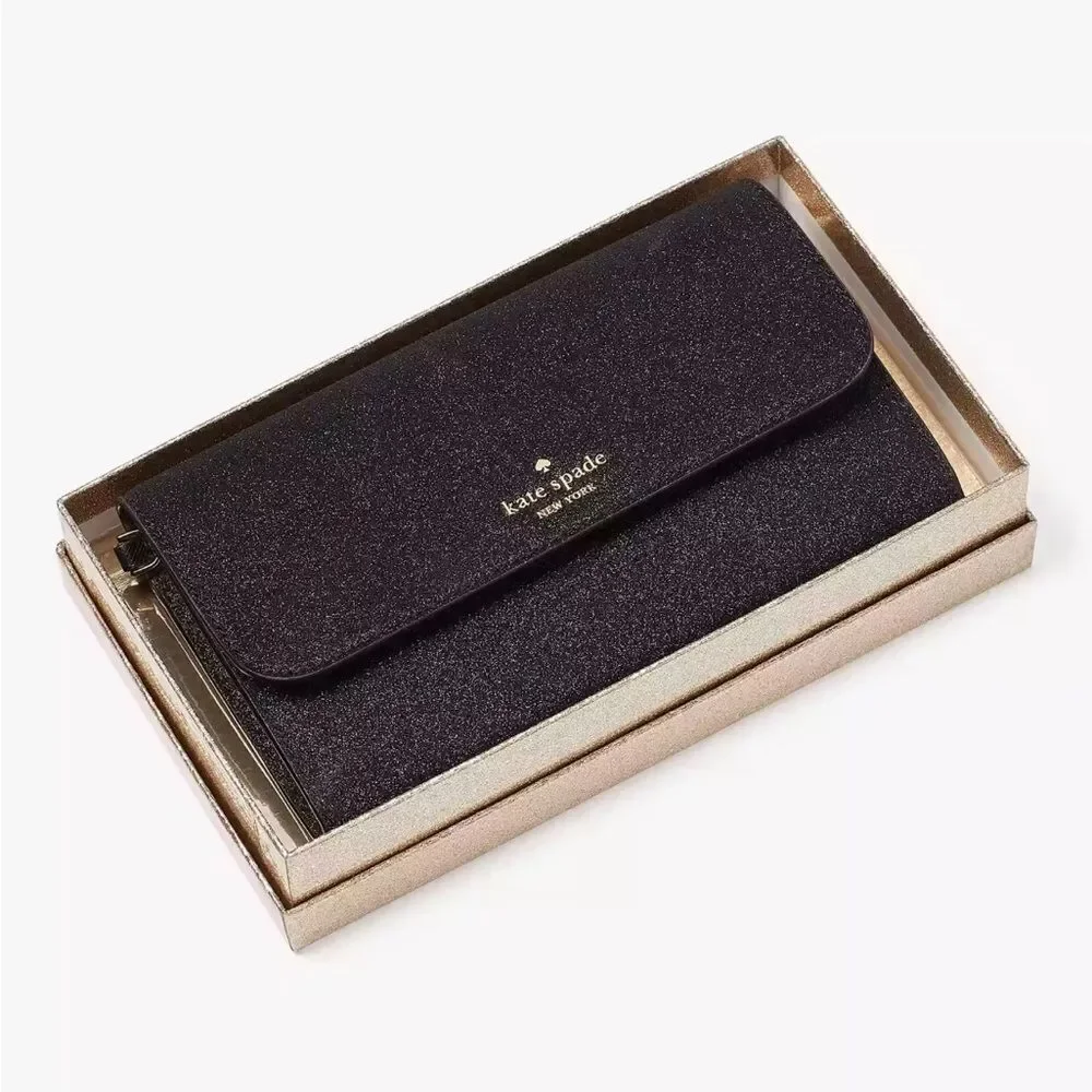 NWT Kate Spade Glimmer Boxed Medium‎ Flap Wristlet